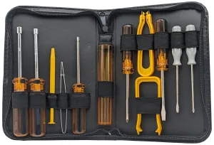 12 Piece Computer and Electronics Toolkit with Chip Inserter, T15 Screwdriver, Spare Parts Tube and Nut Drivers