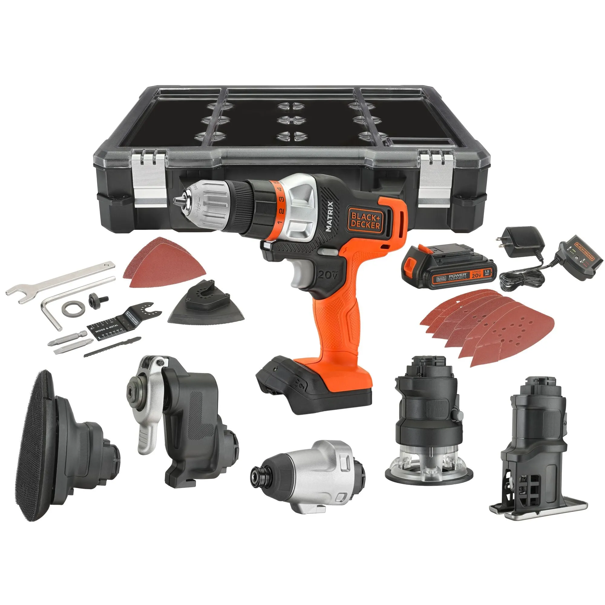 20V MAX* MATRIX™ Cordless Drill, Power Tool Combo Kit, 6-Tool