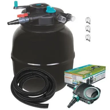 AllPondSolutions Pressurised Pond Filter PFC-50000 Full Kit with AquaECO-12000