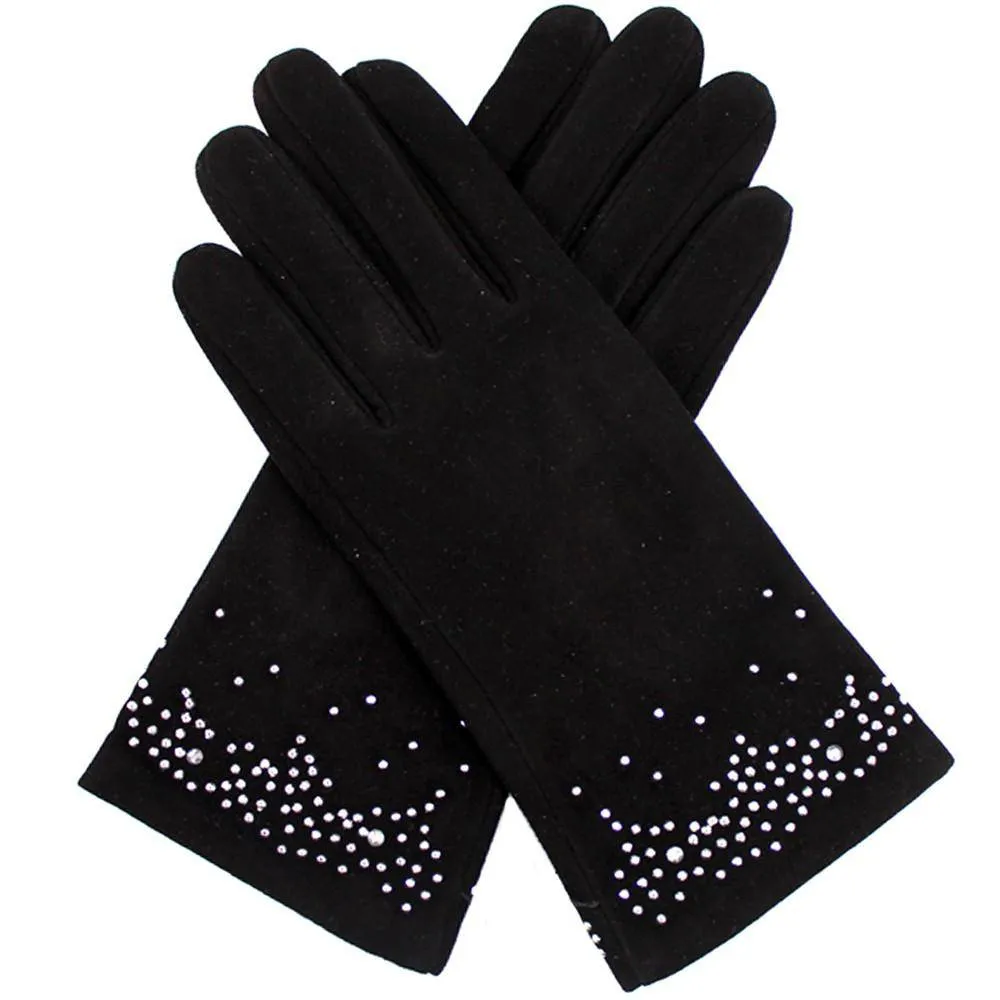 Black Suede Touch Screen Glove