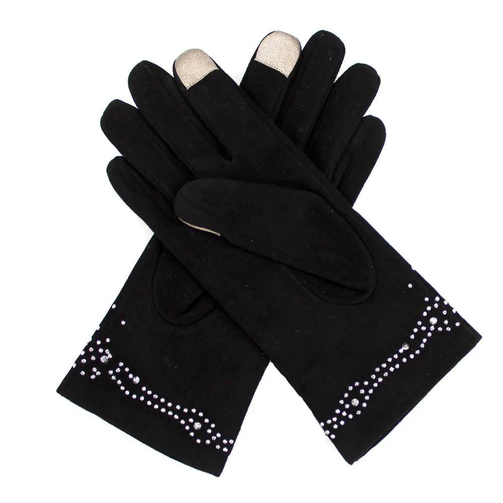 Black Suede Touch Screen Glove