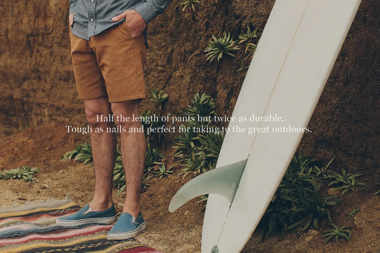 Camel Duck Canvas Camp Shorts