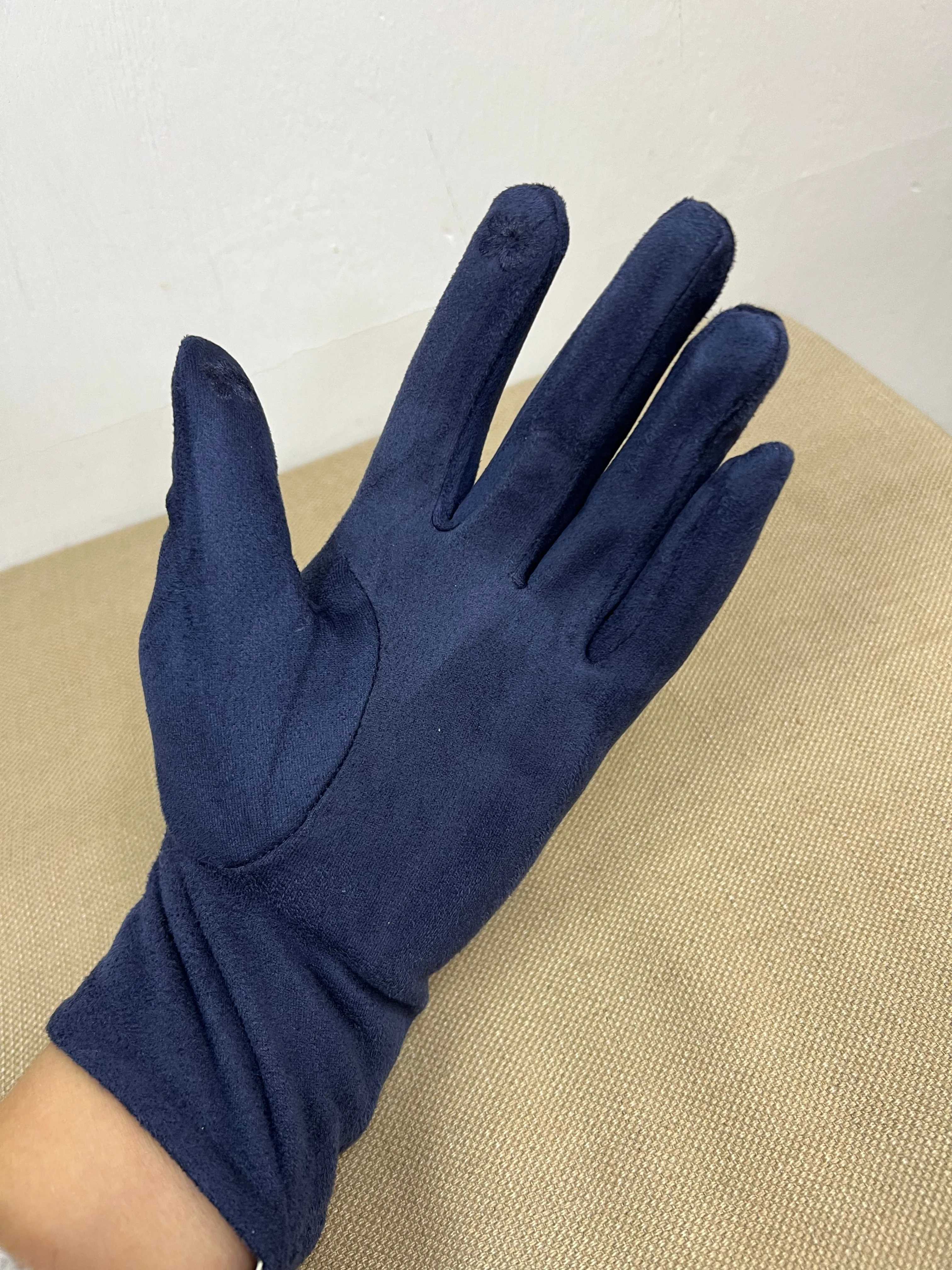 Gloves with Touch Screen Finger & Thumb - Navy