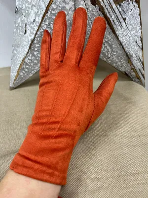 Gloves with Touch Screen Finger - Burnt Orange