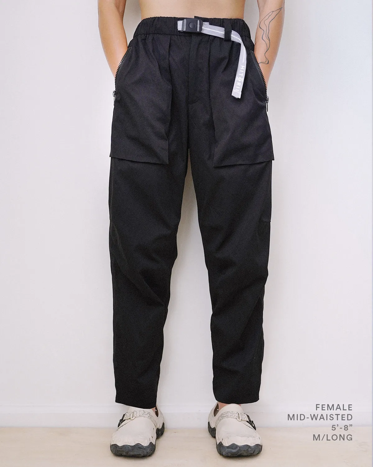 Hitorii S01 | Street Pant | Black   Green | Loose Fit
