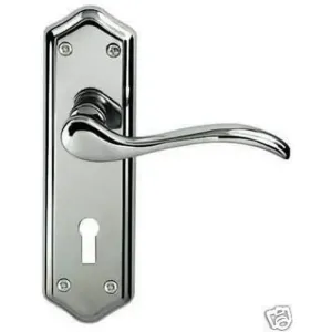 Jedo Collection Frelan Paris Key Lock Door Handle - Satin Chrome