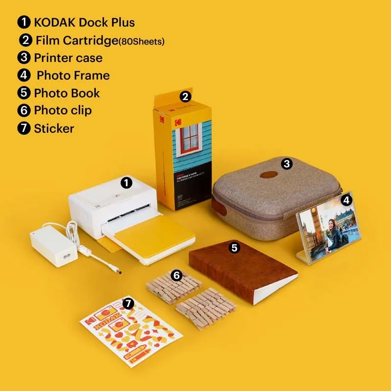 Kodak Instant Dock Plus Cartridge   Accessories Bundle - Yellow
