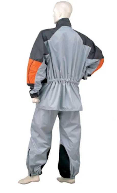 Mens REVOLUTION GEAR Grey 2-Tone Nylon Rainsuit