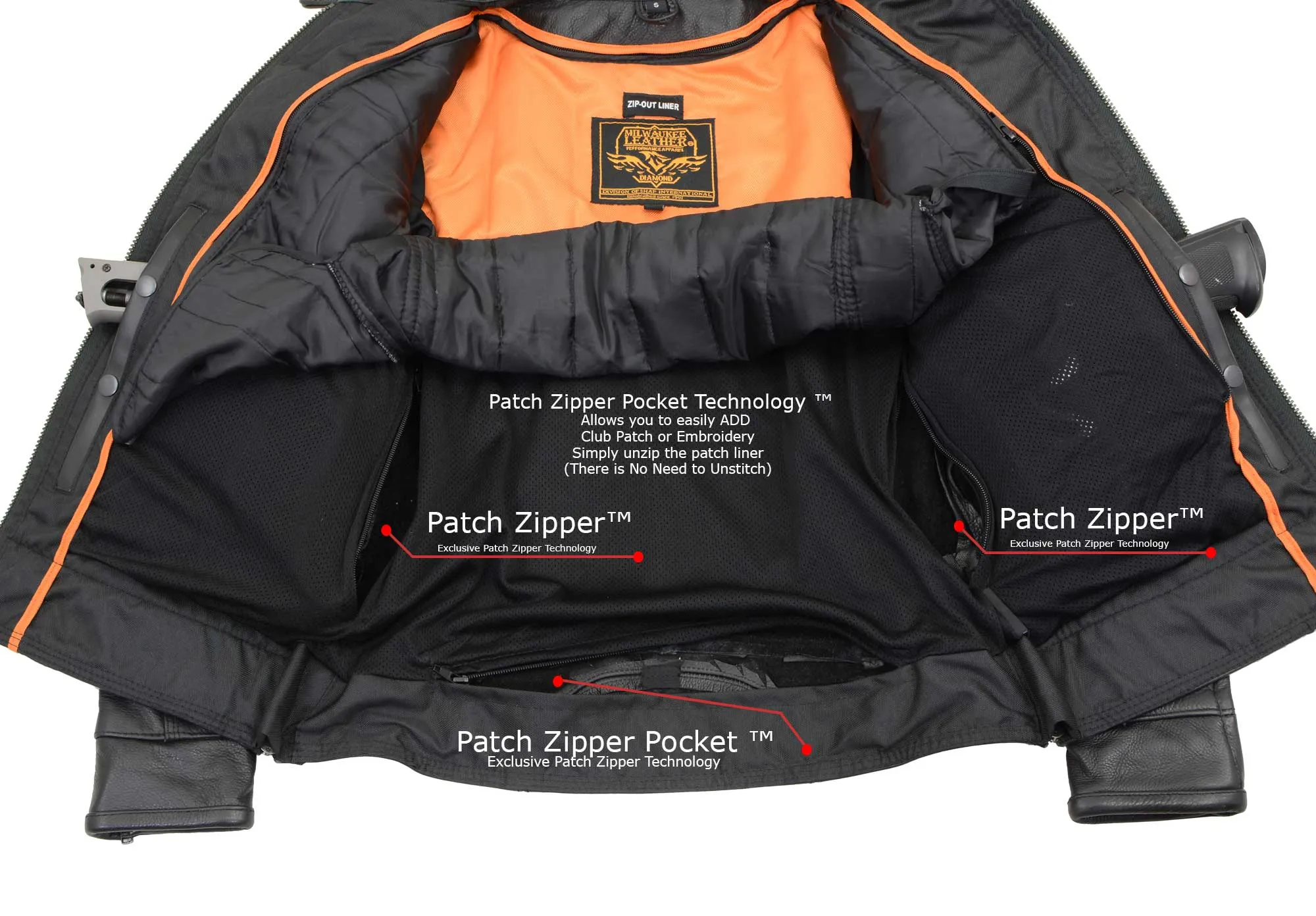 Milwaukee Leather MLL2552 Women's Cool-Tec Black Leather Scooter Triple Stitch Motorcycle Jacket