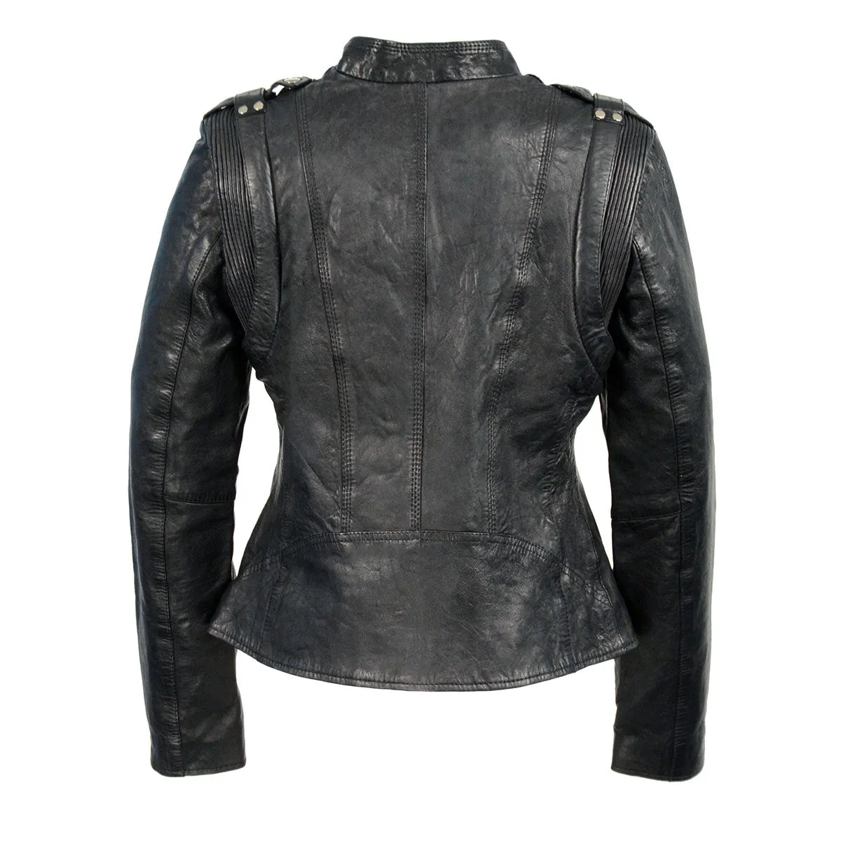 Milwaukee Leather Women's Black Leather Motorcycle Style Fashion