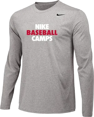Nike Baseball Camps Long Sleeve Dri-Fit Tee - Carbon Heather