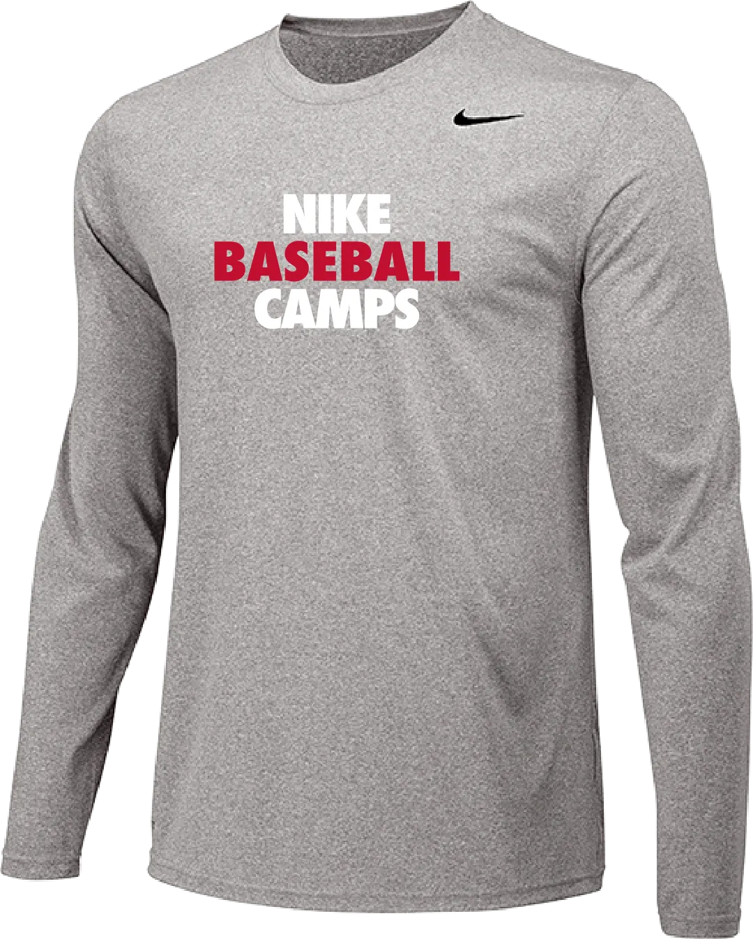 Nike Baseball Camps Long Sleeve Dri-Fit Tee - Carbon Heather