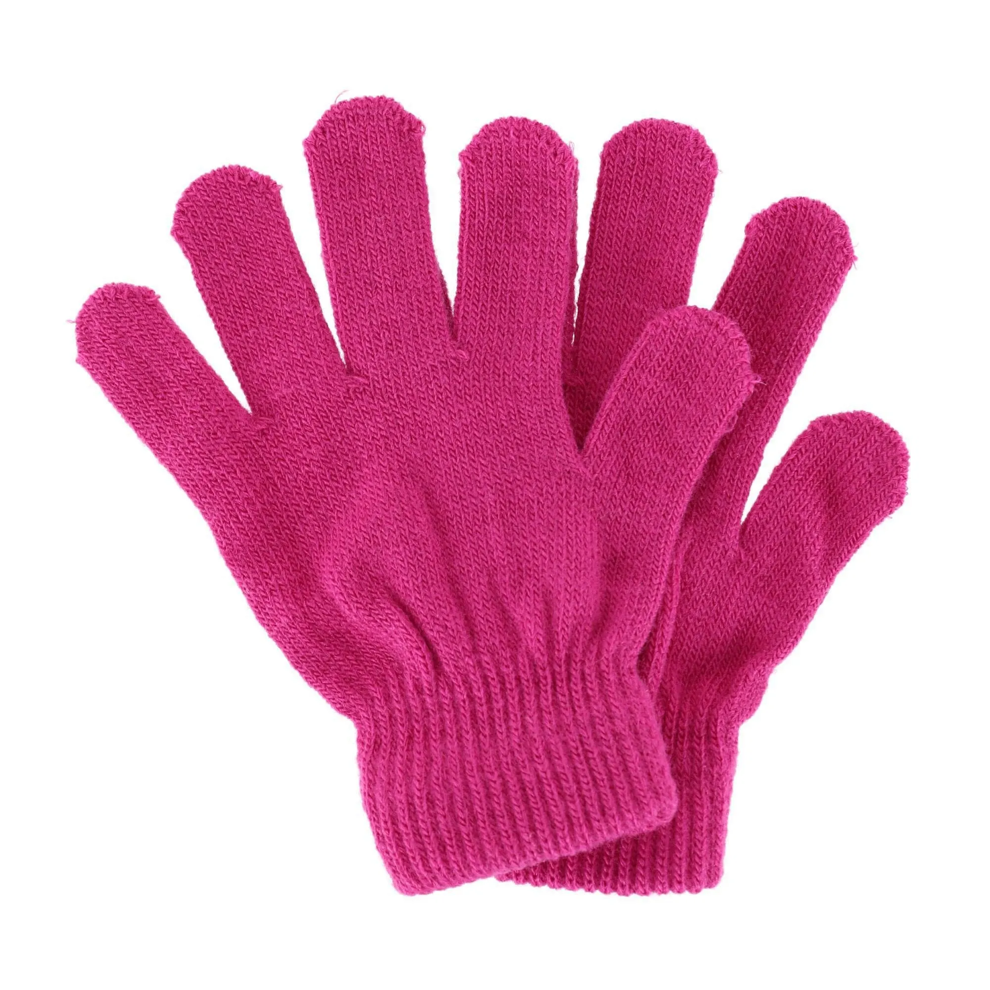 Polar Extreme Girl's One Size Multi Knit Magic Gloves (Pack of 3)