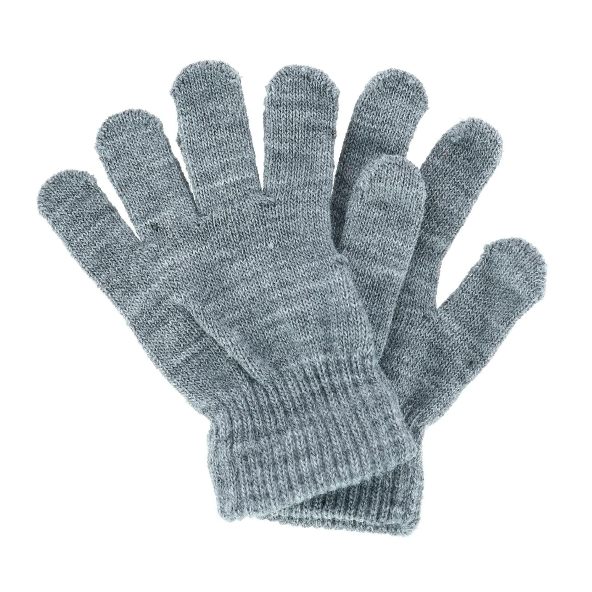 Polar Extreme Girl's One Size Multi Knit Magic Gloves (Pack of 3)