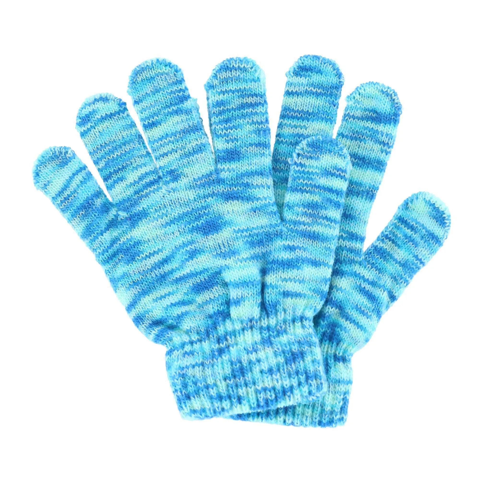 Polar Extreme Girl's One Size Multi Knit Magic Gloves (Pack of 3)