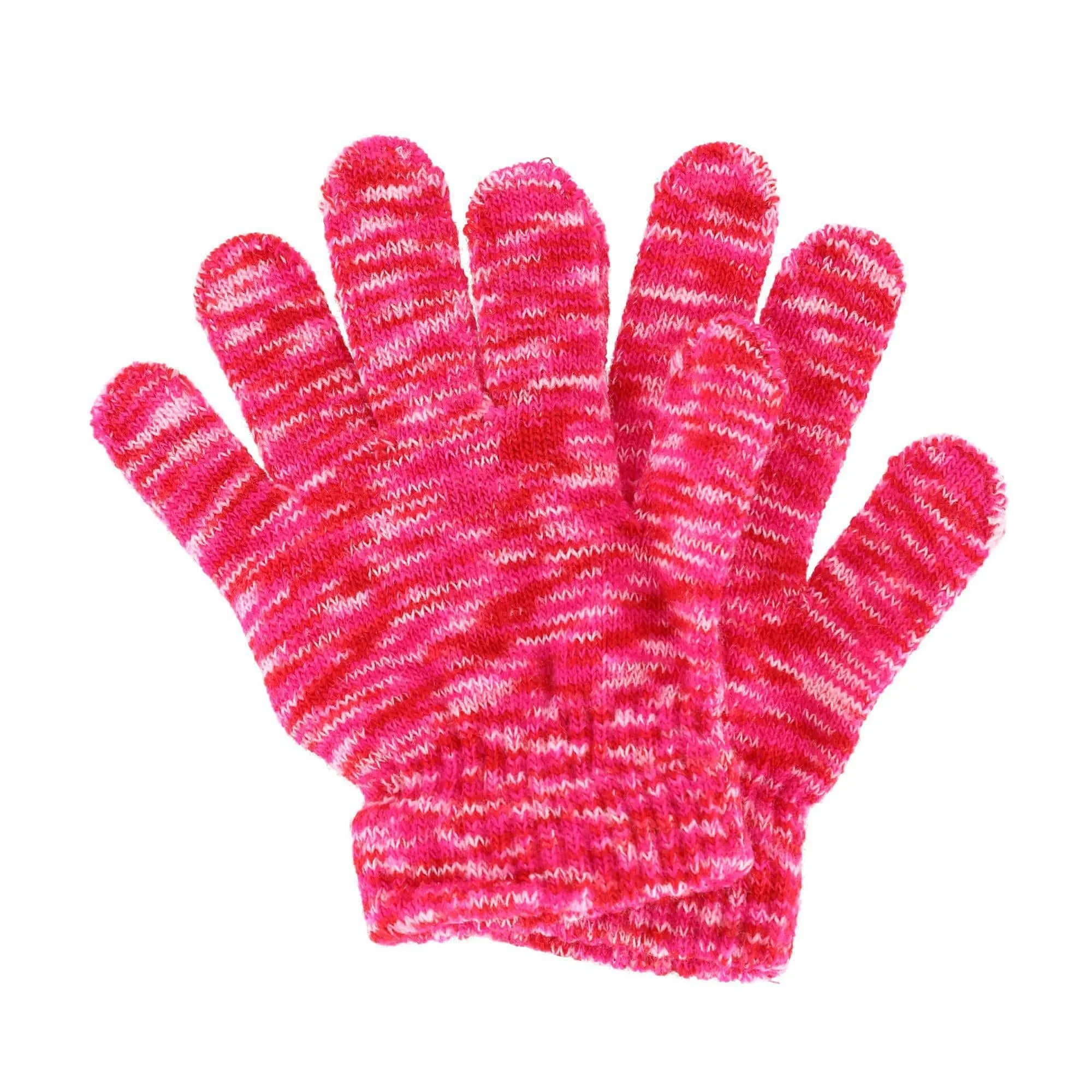 Polar Extreme Girl's One Size Multi Knit Magic Gloves (Pack of 3)