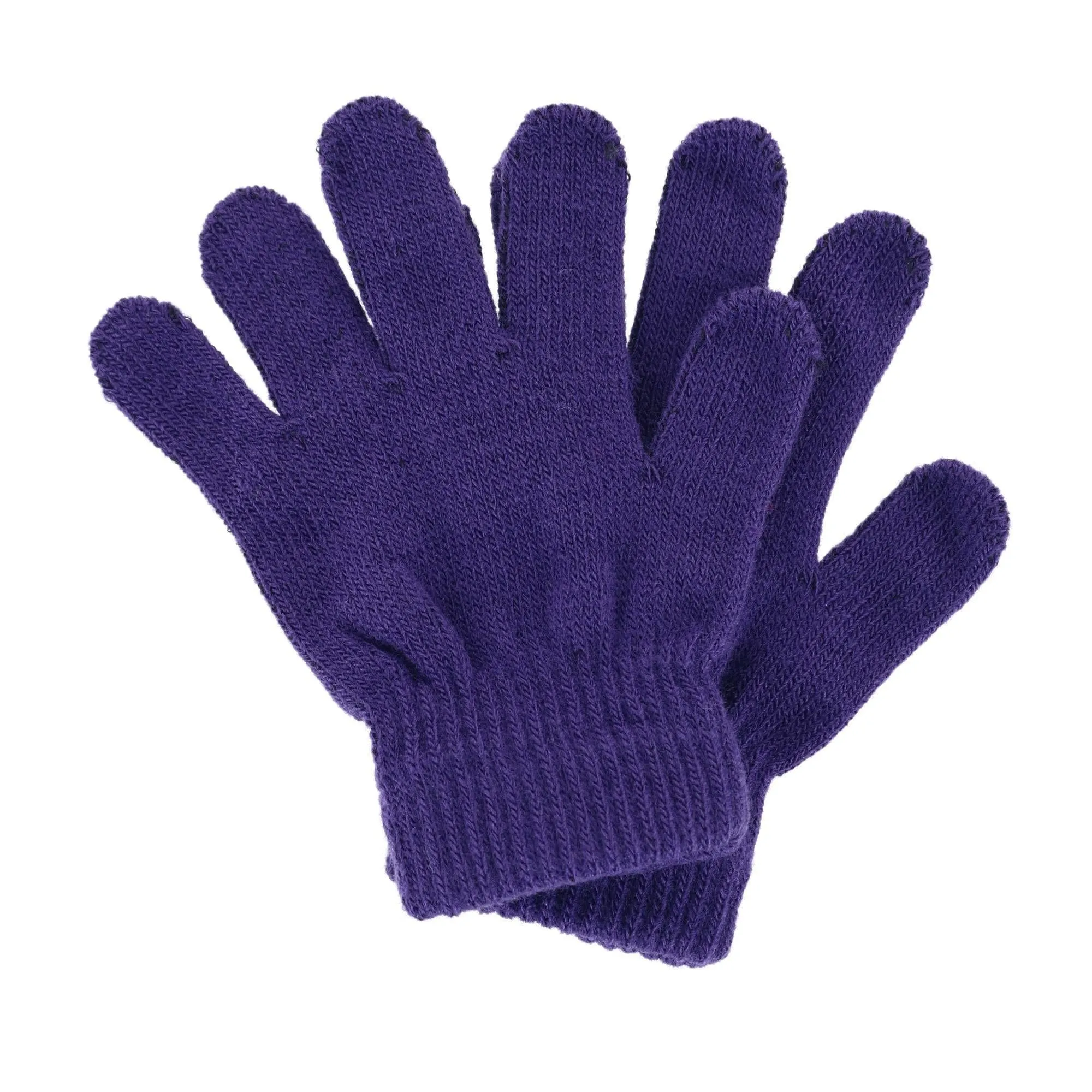 Polar Extreme Girl's One Size Multi Knit Magic Gloves (Pack of 3)