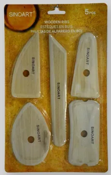 SINOART WOODEN POTTERY RIBS 5PCS SET