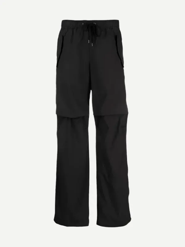 Stretch Poplin Wide Leg Pant In Black