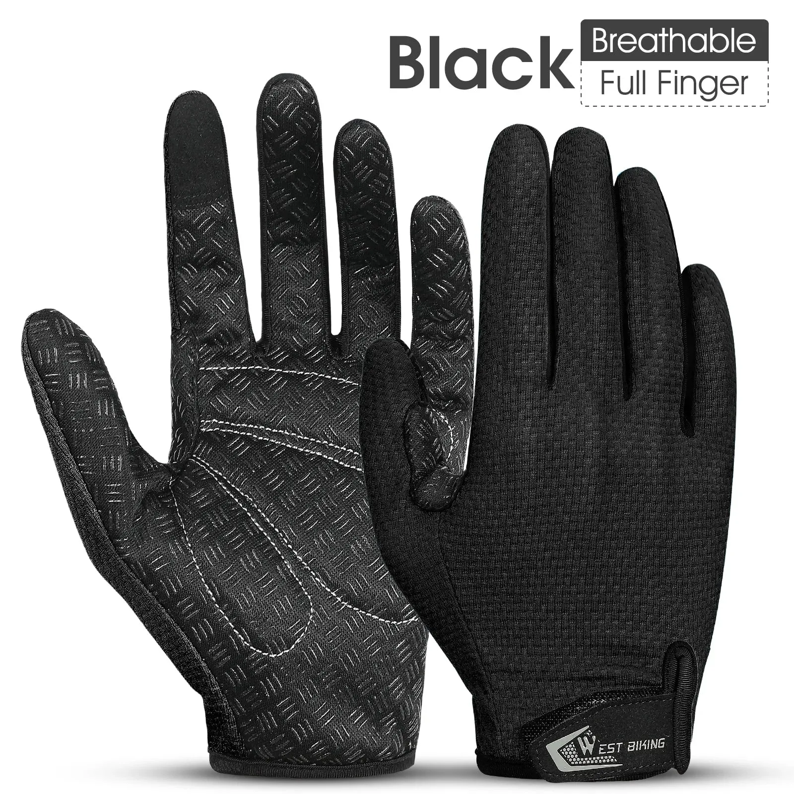 Summer Cycling Gloves Full Finger MTB Bike Gloves Touch Screen Non Slip Silicone Palm Driving Riding Gloves