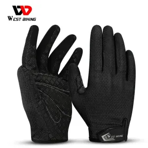 Summer Cycling Gloves Full Finger MTB Bike Gloves Touch Screen Non Slip Silicone Palm Driving Riding Gloves