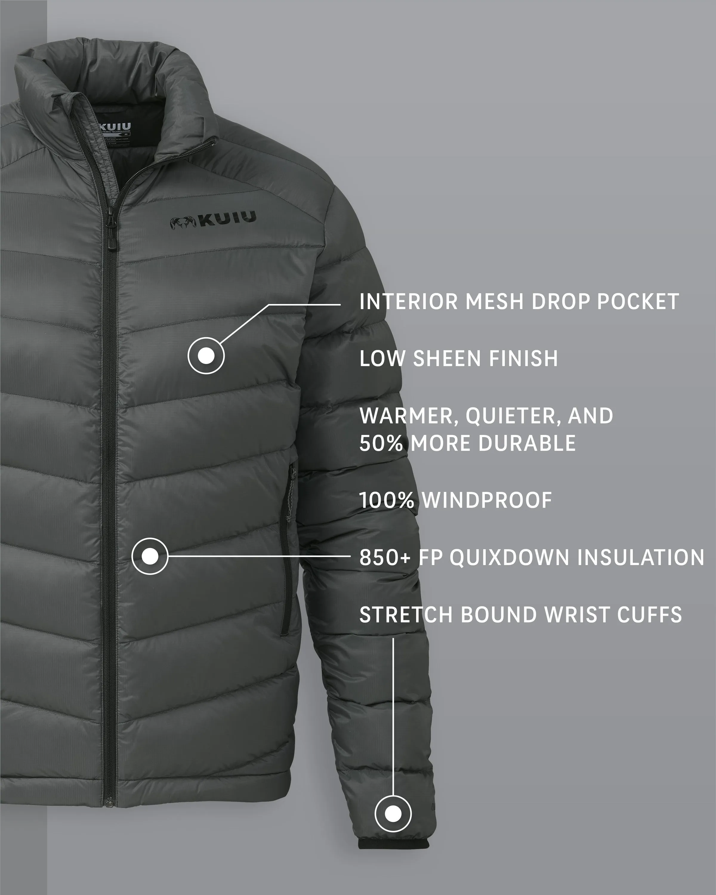 Super Down LT Jacket | Gunmetal