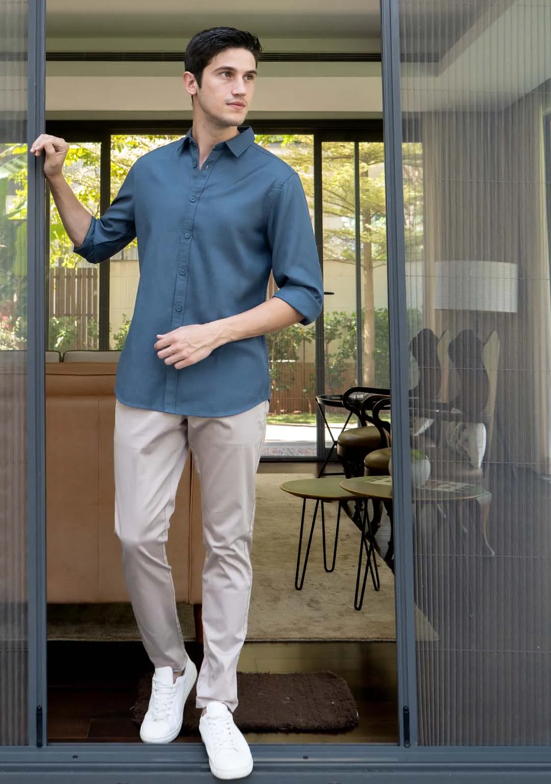 Tencel™ Shirt in Moonlight Blue