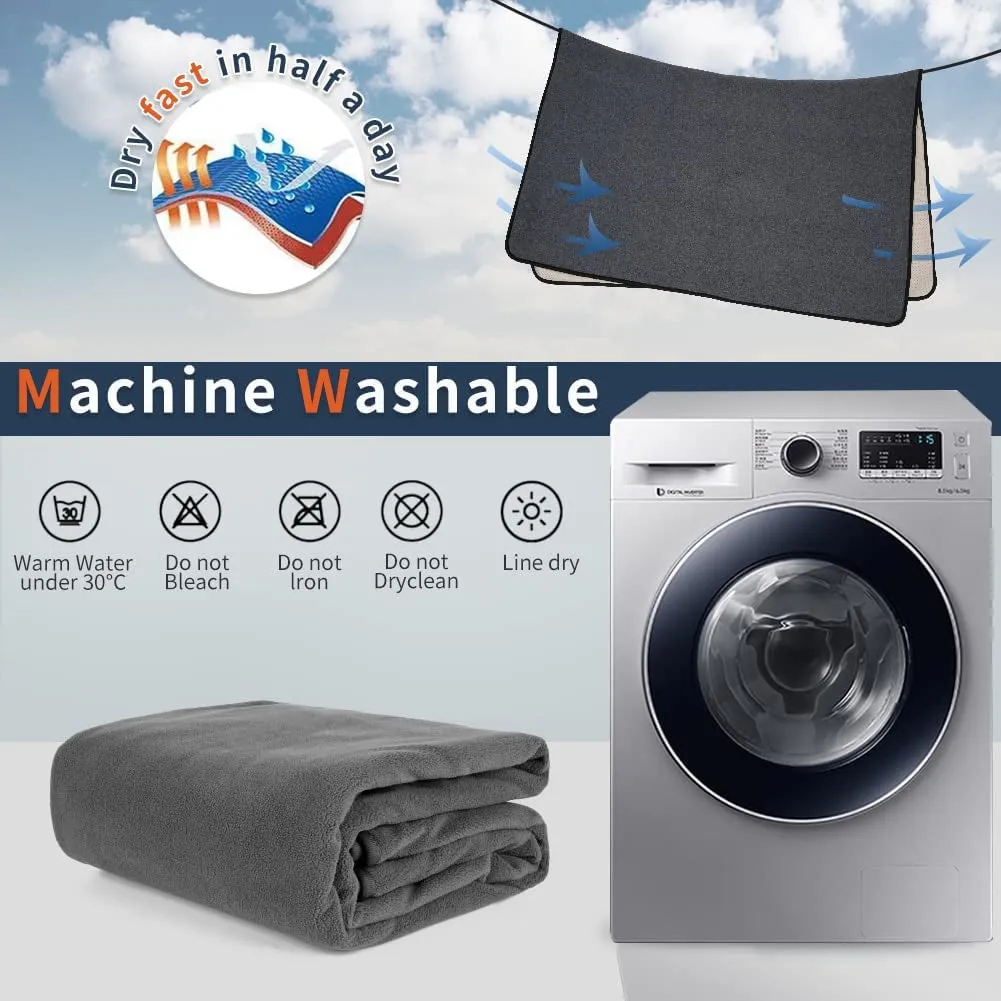 Washable Pee Pads for Dogs 65"X45"/72"X72" Extra Large Reusable Pee Pads Waterproof Pet Mat