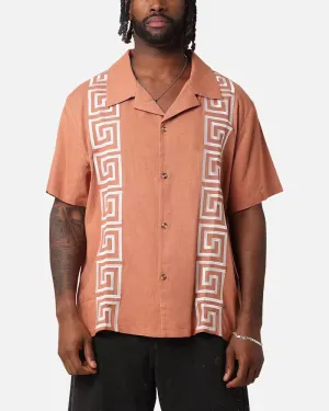 XXIII Hellas Linen Button Up Shirt Off Tan/White